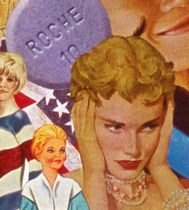Sally Edelstein's collage demonstrates how American Cold war Civil Defense propaganda was enough to give you a headache
